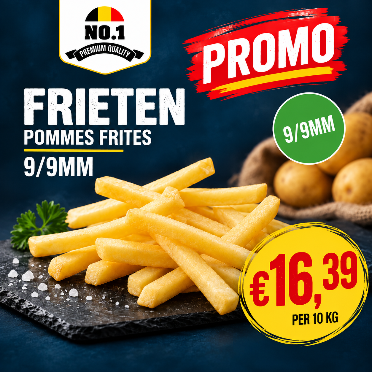 No.1 frieten 9/9 mm